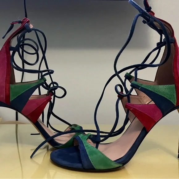 Stuart Weitzman Shoes Sandal Legwrap Multicolor size 38 - Picture 3 of 5